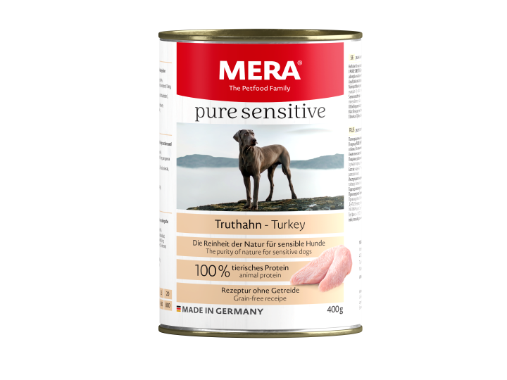 MERA Hunde-Nassfutter Pure Sensitive Meat Truthahn 400 g